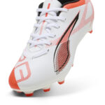 Puma Ultra Junior Firm Ground Football Boots – White/Red – view 6