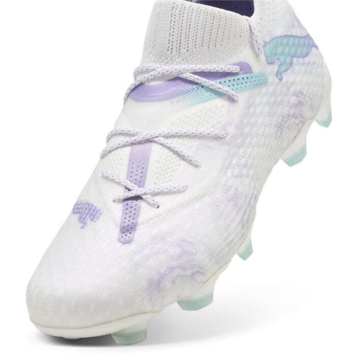 Puma Womens Future 7 Firm Ground Football Boots – Wht/Blk/Purple – view 6