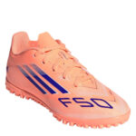 adidas F50 Messi Junior Turf Football Boots – Orange/Blue – view 3