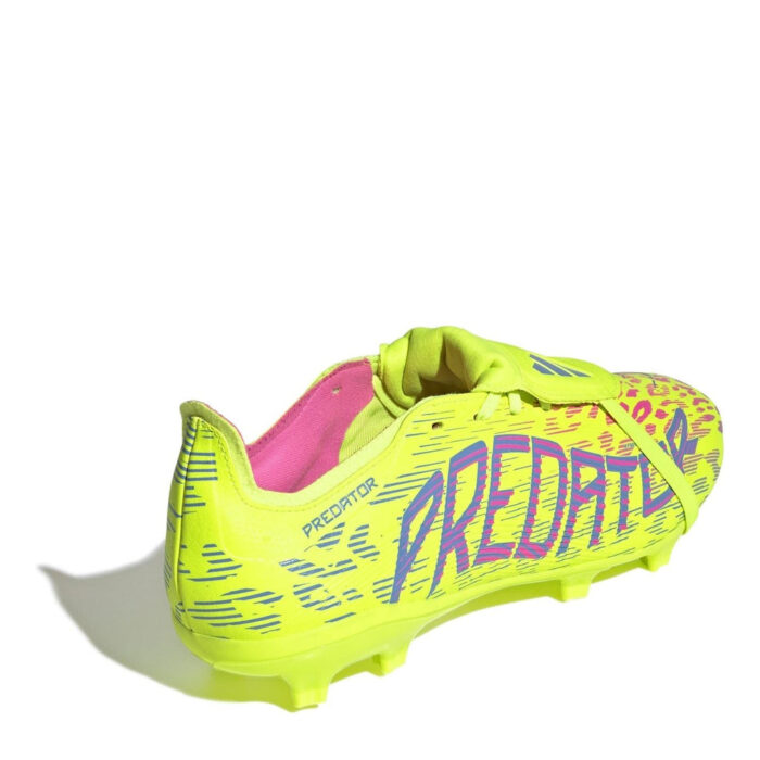 adidas Predator Firm Ground Football Boots – Yellow/Pink – view 4
