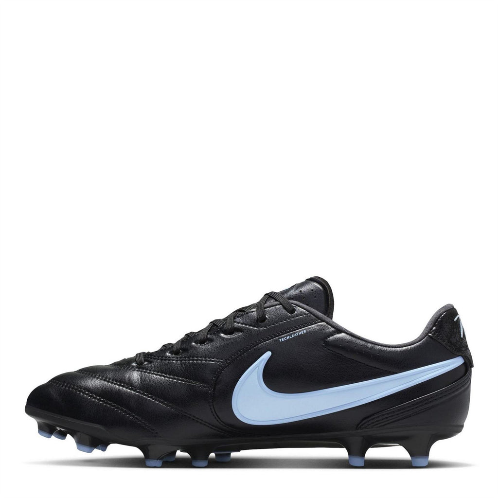 Nike Tiempo Ligera Firm Ground Football Boots – Black/Blue – view 2