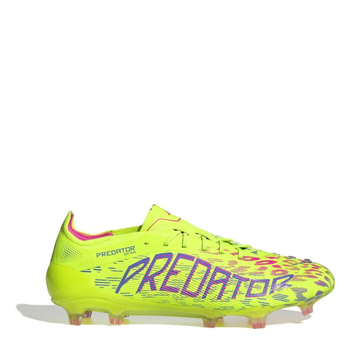 adidas Predator Firm Ground Football Boots – Yellow/Pink – view 7