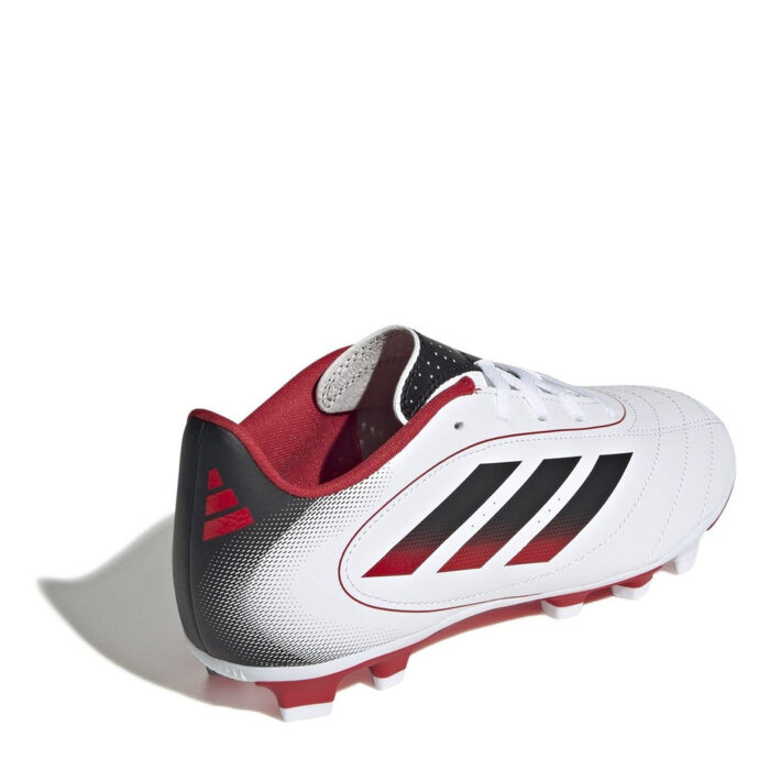 adidas Goletto Viii Junior Firm Ground Football Boots – White/Solar Red – view 4