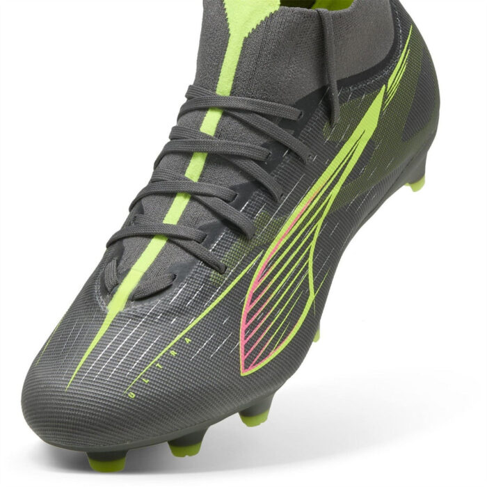 Puma Mens Ultra Firm Ground Football Boots – Silver/Yellow – view 6