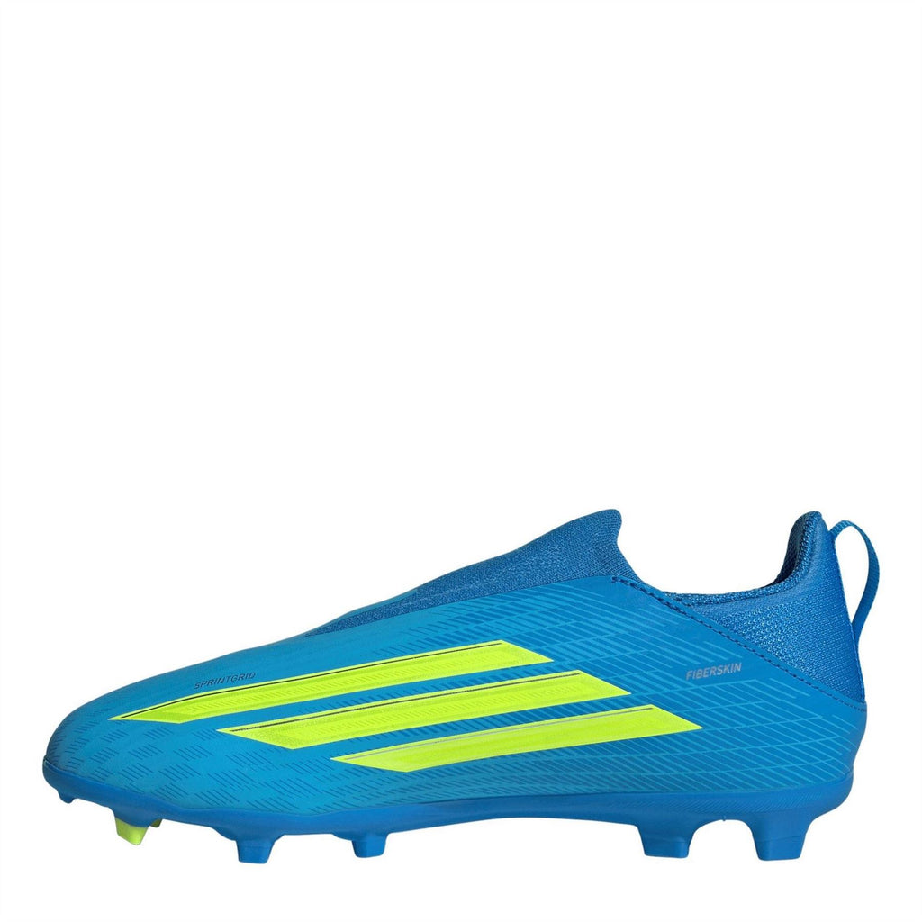 adidas F50 Junior Firm Ground Football Boots – Blue/Yellow – view 2