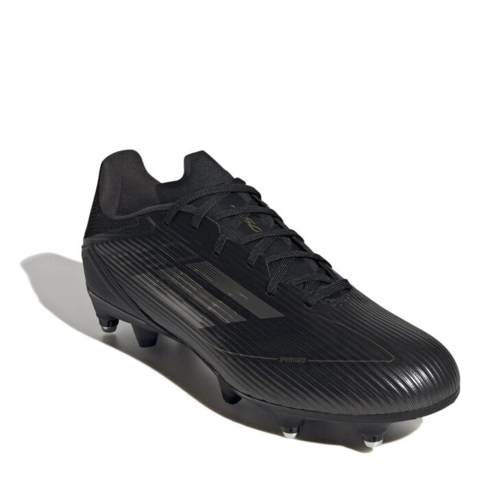 adidas F50 Soft Ground Football Boots – Black/Silver – view 3