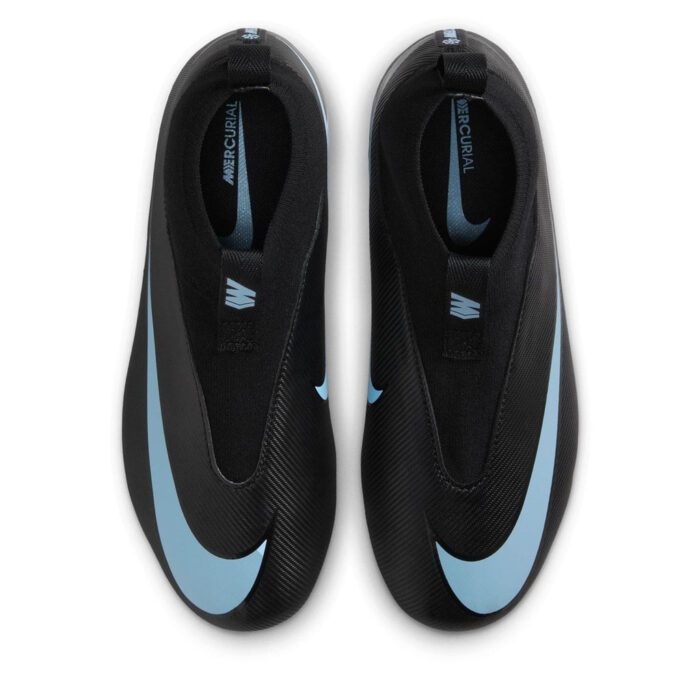 Nike Zoom Mercurial Superfly 10 Junior Firm Ground Football Boots – Black/Blue – view 6