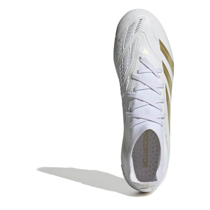 adidas Predator 24 Firm Ground Football Boots – White/Gold Met – view 5