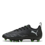 Puma Future 8 Junior Firm Ground Football Boots – Black/Green – view 2