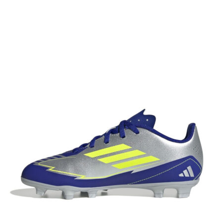 adidas F50 Junior Firm Ground Football Boots – Silver/Blue – view 2