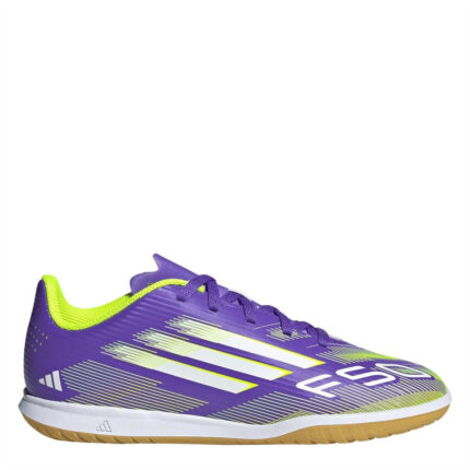adidas F50 Messi Junior Indoor Football Boots – Purple/White