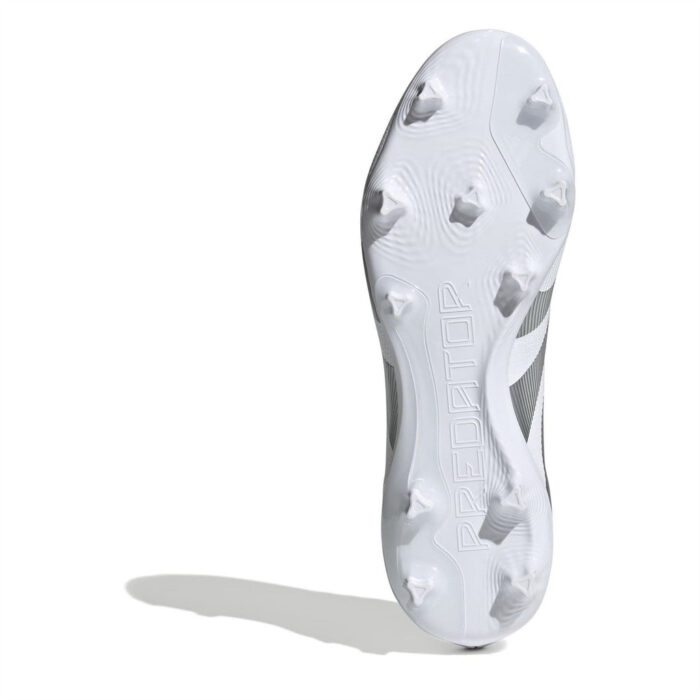 adidas Predator Firm Ground Football Boots – White/Silver – view 6