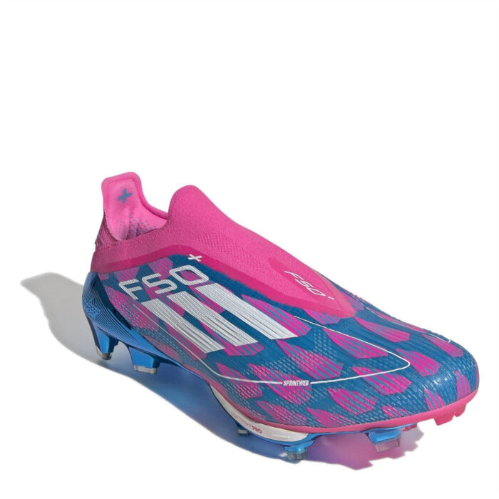 adidas Mens F50+ Firm Ground Football Boots – Blue/Pink - Image 3