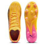 Puma Womens Ultra Ultimates.1 Firm Ground Football Boots – Orange/Black – view 3