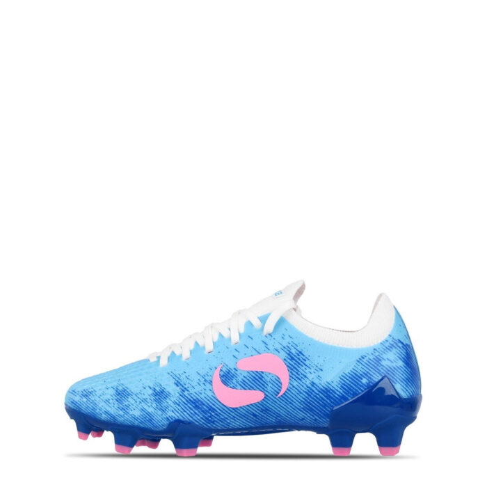Sondico Blaze Junior Firm Ground Football Boots – Blue/Pink/White – view 2