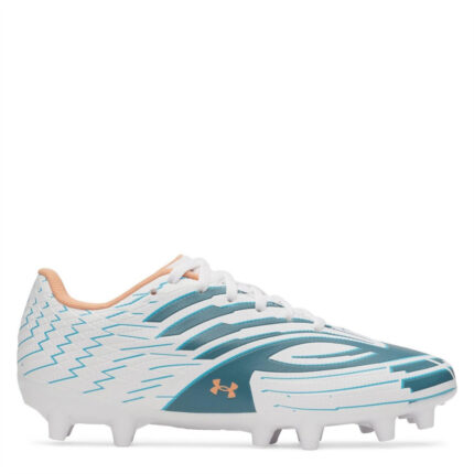Under Armour Junior Firm Ground Football Boots – .White/Blue