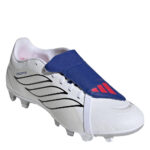adidas Predator Fold Over Tongue Firm Ground Football Boots – White/Blue – view 3
