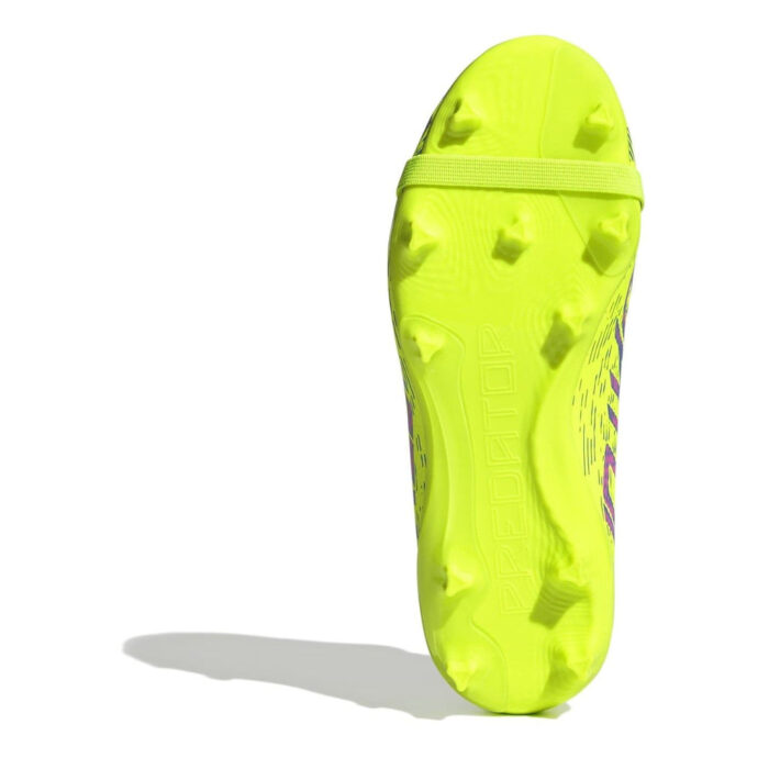 adidas Predator Junior Firm Ground Football Boots – Yellow/Pink - Image 6
