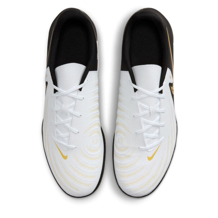 Nike Phantom Gx 2 Indoor Football Boots – White/Blk/Gold – view 6