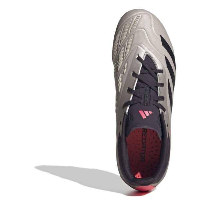 adidas Predator 24 Junior Firm Ground Football Boots – Silver/Black – view 5