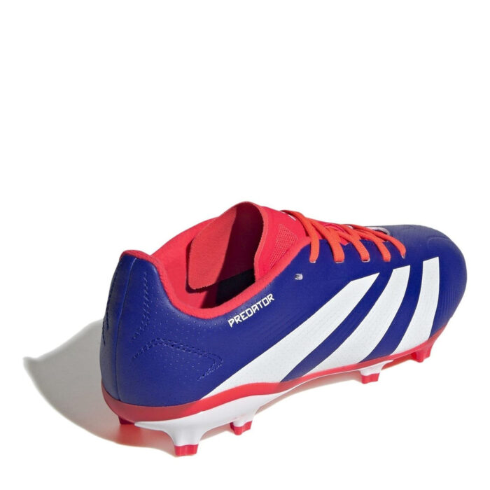adidas Predator Junior Firm Ground Football Boots – Blue/Wht/Red – view 4