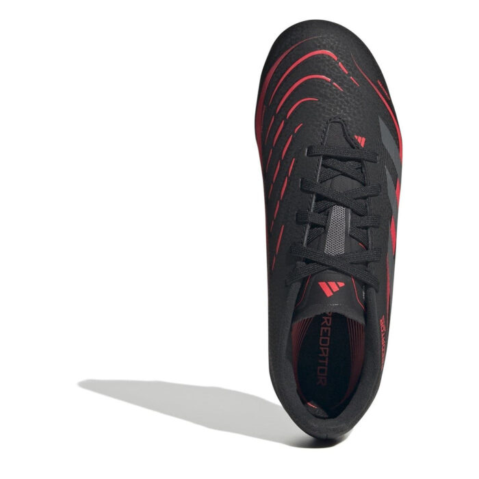 adidas Predator Junior Firm Ground Football Boots – Black/Grey – view 5