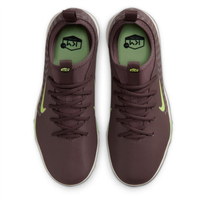 Nike Zoom Mercurial Vapor 16 Junior Turf Football Boots – Plum/Silver – view 7