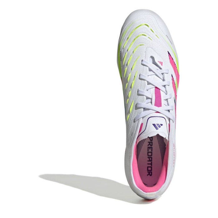 adidas Predator Firm Ground Football Boots – White/Pink – view 5