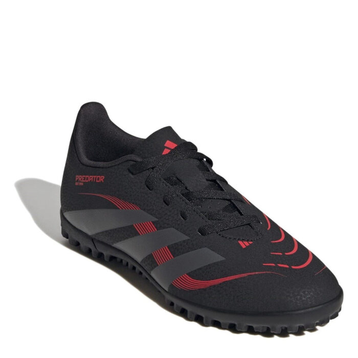 adidas Predator Junior Turf Football Boots – Black/Grey - Image 3