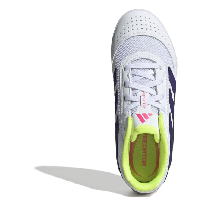 adidas Predator Junior Indoor Football Boots – White/Pink – view 5