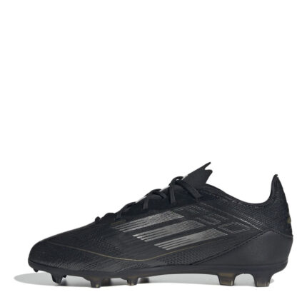 adidas F50 Junior Firm Ground Football Boots – Black/Silver – view 2