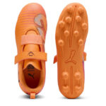 Puma Future 8 Junior Firm Ground Football Boots – Orange/Black – view 3