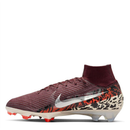 Nike Phantom High 6 Firm Ground Football Boots – Burgundy/Print – view 2