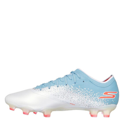 Skechers Razor Firm Ground Football Boots – White/Blue – view 2
