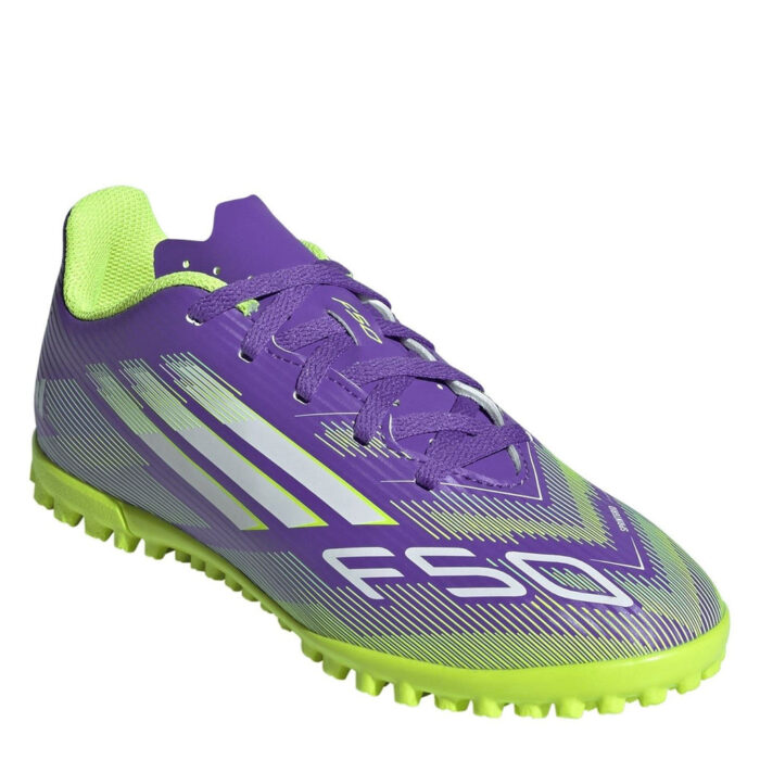 adidas F50 Messi Junior Turf Football Boots – Purple/White – view 3