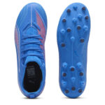 Puma Junior Multi-Ground Football Boots – ltrBl-Wht-GlwRd – view 3