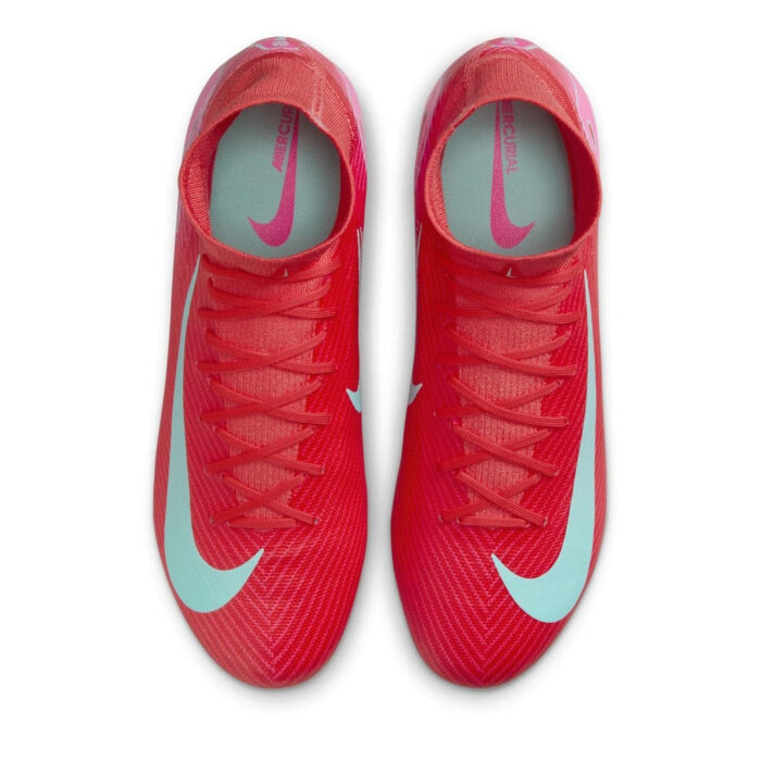 Nike Zoom Mercurial Superfly 10 Firm Ground Football Boots – Red/Green – view 5