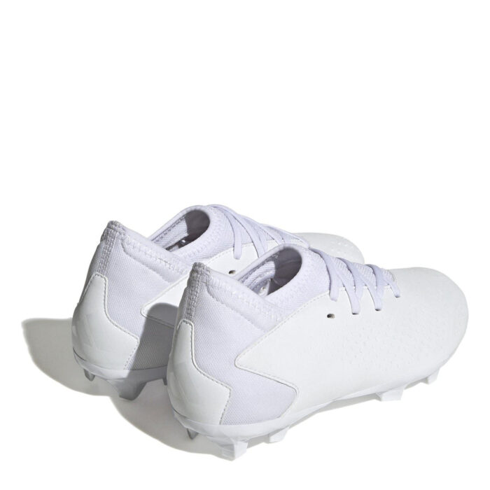 adidas Predator Accuracy.3 Junior Firm Ground Football Boots – White/White – view 4