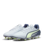 Puma King Firm Ground Football Boots – Grey/Yellow