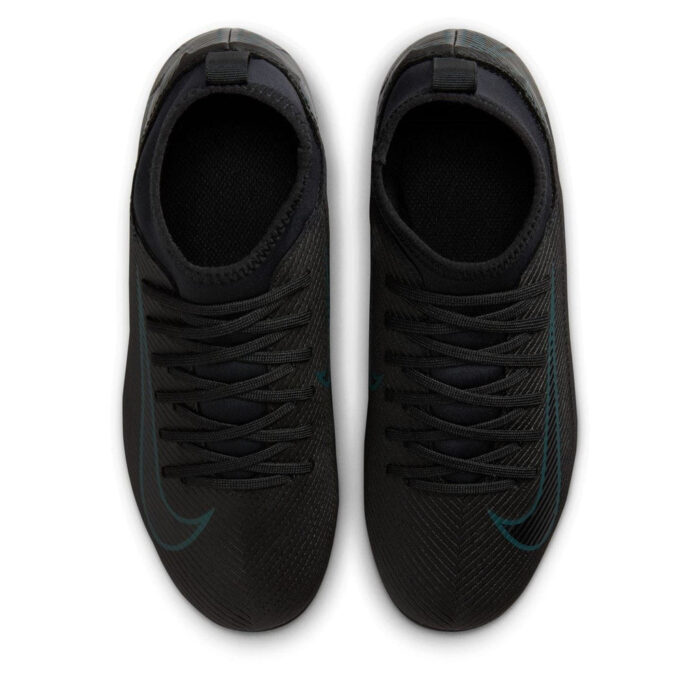 Nike Mercurial Superfly 10 Junior Firm Ground Football Boots – Black/Green – view 6