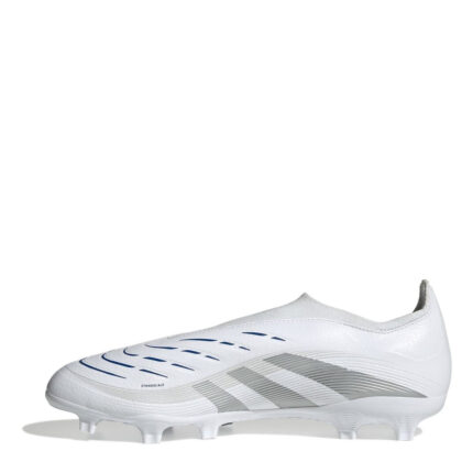 adidas Predator Firm Ground Football Boots – White/Silver – view 2
