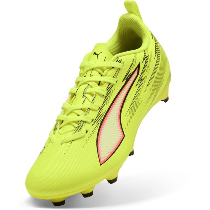Puma Ultra Junior Firm Ground Football Boots – Yellow/Black - Image 6