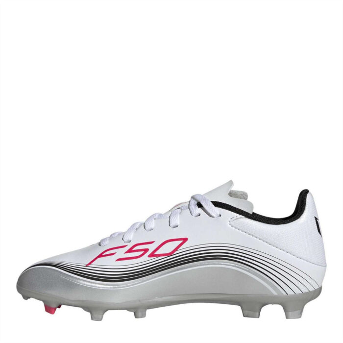 adidas F50 Junior Firm Ground Football Boots – White/Red – view 8