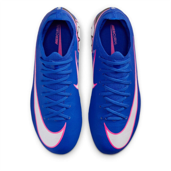 Nike Mercurial Vapor 16 Junior Firm Ground Football Boots – Blue/Wht/Pink – view 6