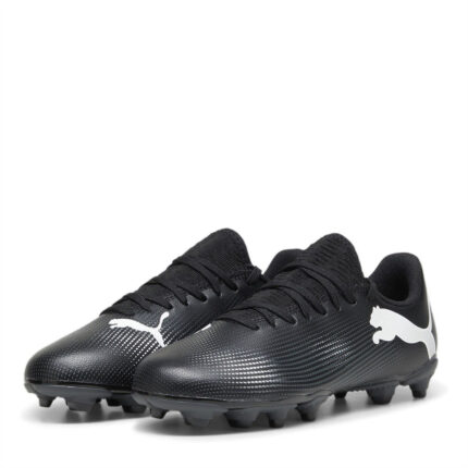 Puma Future 7 Junior Firm Ground Football Boots – Black/White