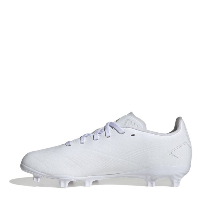 adidas Predator Junior Firm Ground Football Boots – White/Gold/Bge – view 2