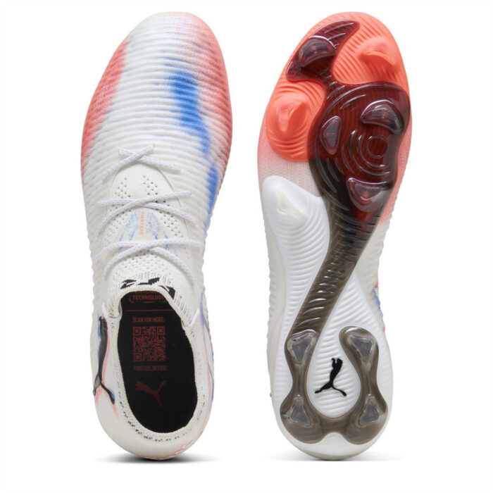 Puma 8 Firm Ground Football Boots – Puma White – view 3
