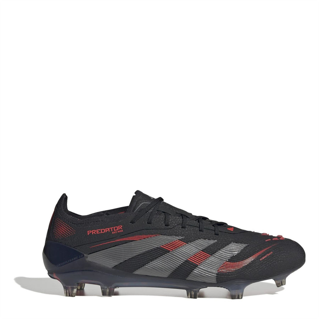 adidas Predator Firm Ground Football Boots – Black/Grey adidas Predator Firm Ground Football Boots – Black/Grey - Image 1