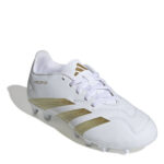 adidas Predator 24 Junior Firm Ground Football Boots – White/Gold/Wht – view 3