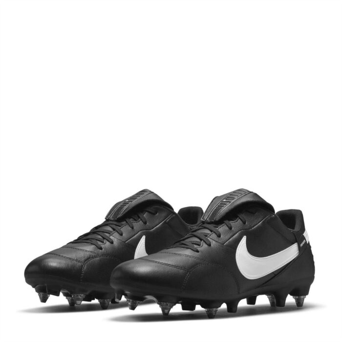 Nike Premier 3 Anti Clog Soft Ground Football Boots – Black/White – view 4